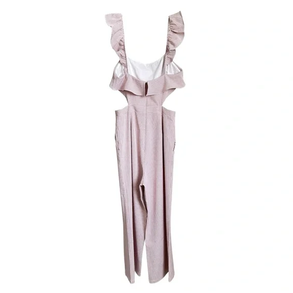 NWOT Ale by Alessandra x REVOLVE Denia Gingham Pink Ruffle Jumpsuit in Mauve XS - Picture 7 of 7